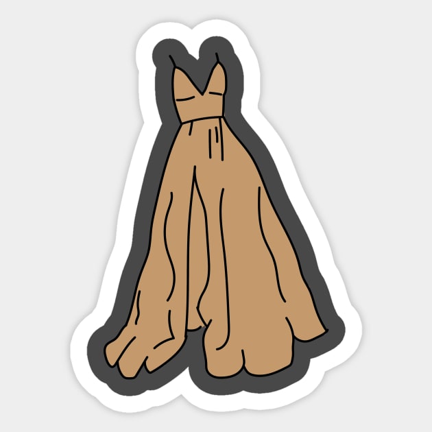 Gold Prom Dress Sticker by courtneylgraben